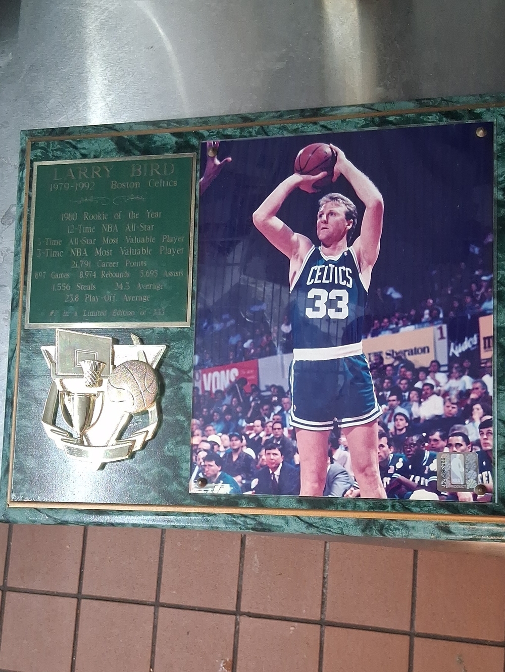 Green Marble-Look Sports Plaque Wall Art